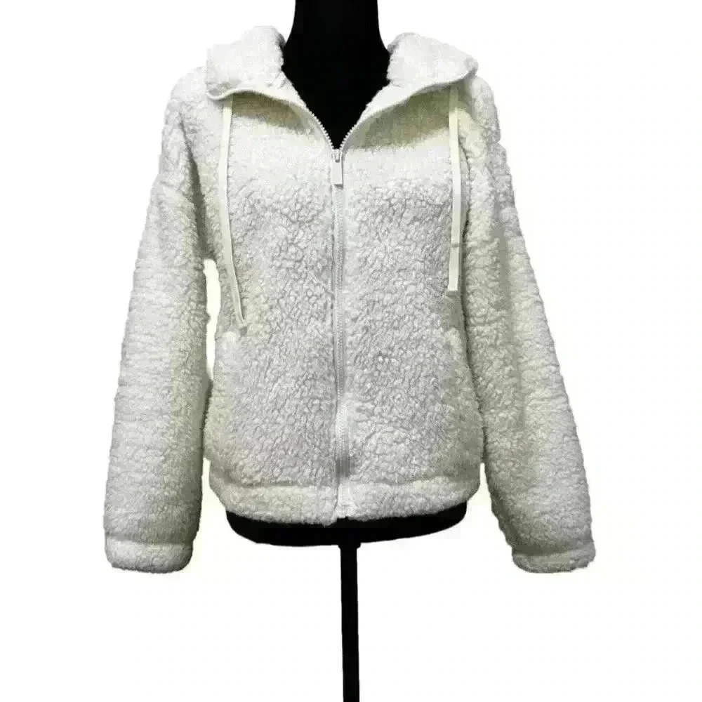 Planet Heart Sold By Macys Cozy Plush Zip-Up Long-Sleeve Jacket Women’s Size S